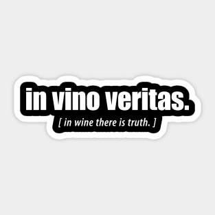 In wine there is truth - Typographic Design. Sticker